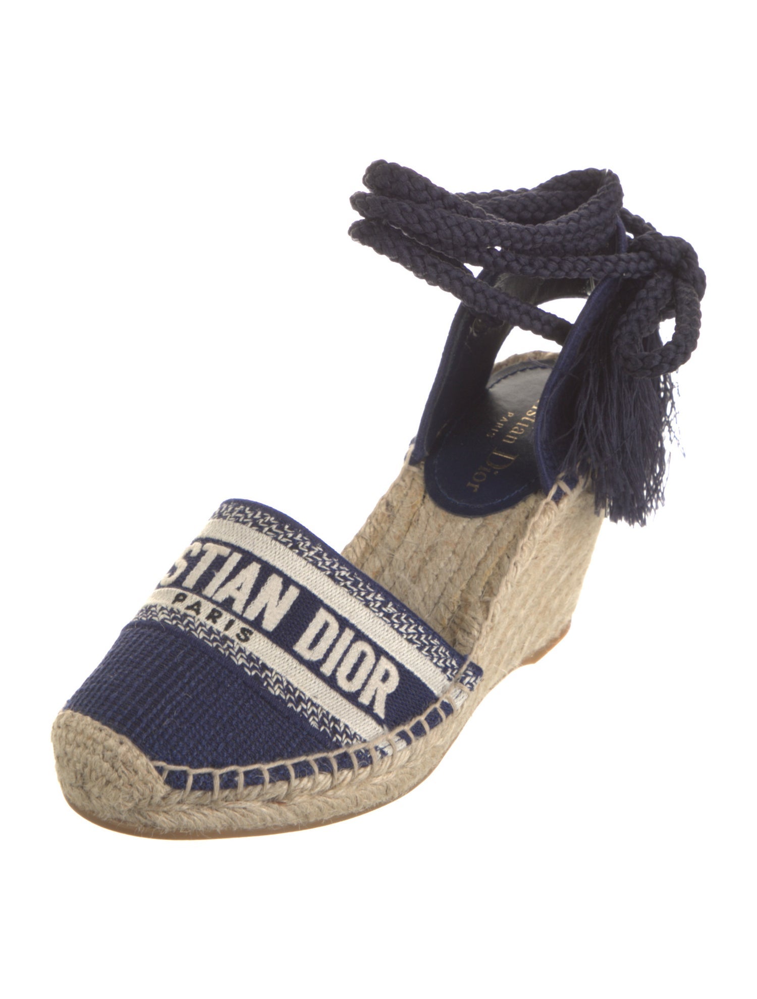 Christian Dior Canvas Printed Mules