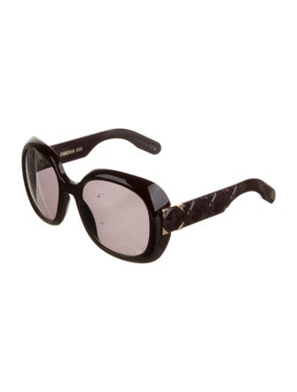 Christian Dior Cannage Pattern Oversize Sunglasses
