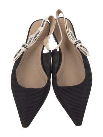 Christian Dior Bow Accents Slingback Flats