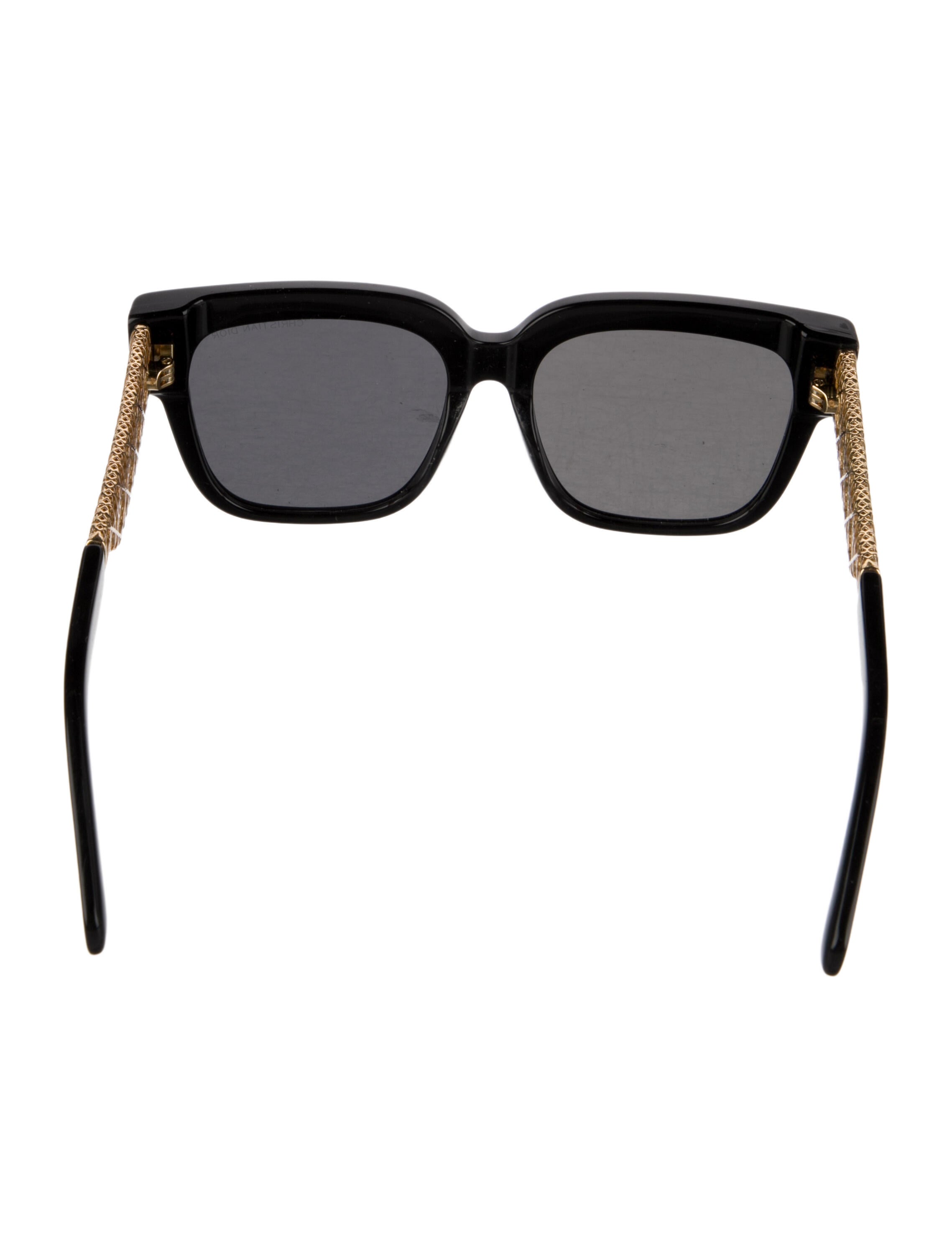 Christian Dior Cannage Pattern Square Sunglasses