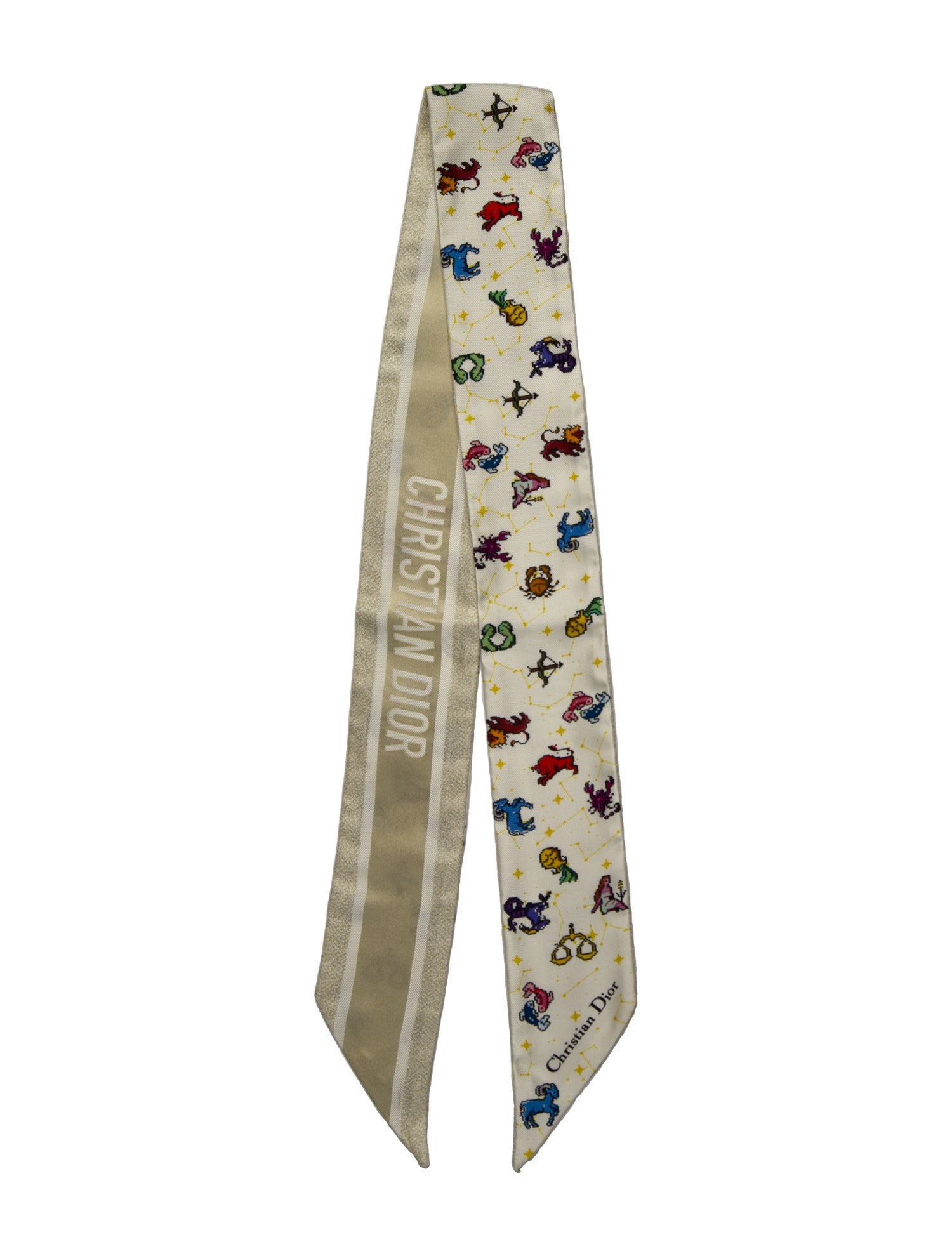 Christian Dior Silk Floral Print Scarf