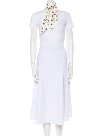 Christian Dior Silk Floral Print Scarf