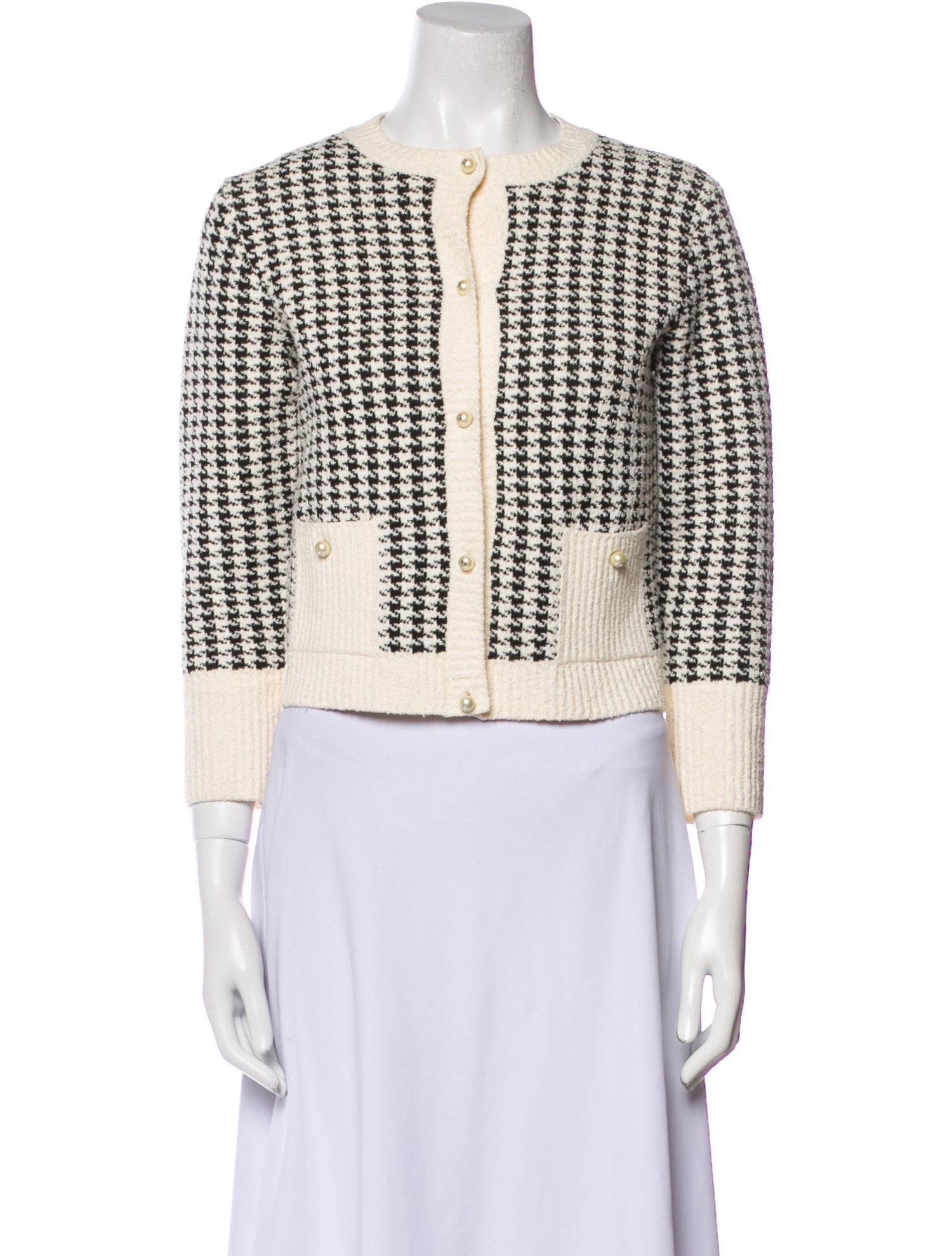 Christian Dior Houndstooth Print Evening Jacket