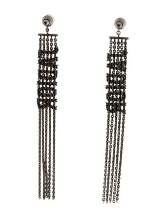 Christian Dior Crystal & Faux Pearl J'Adior Drop Earrings