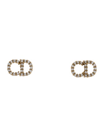 Christian Dior Crystal Clair D Lune Stud Earrings