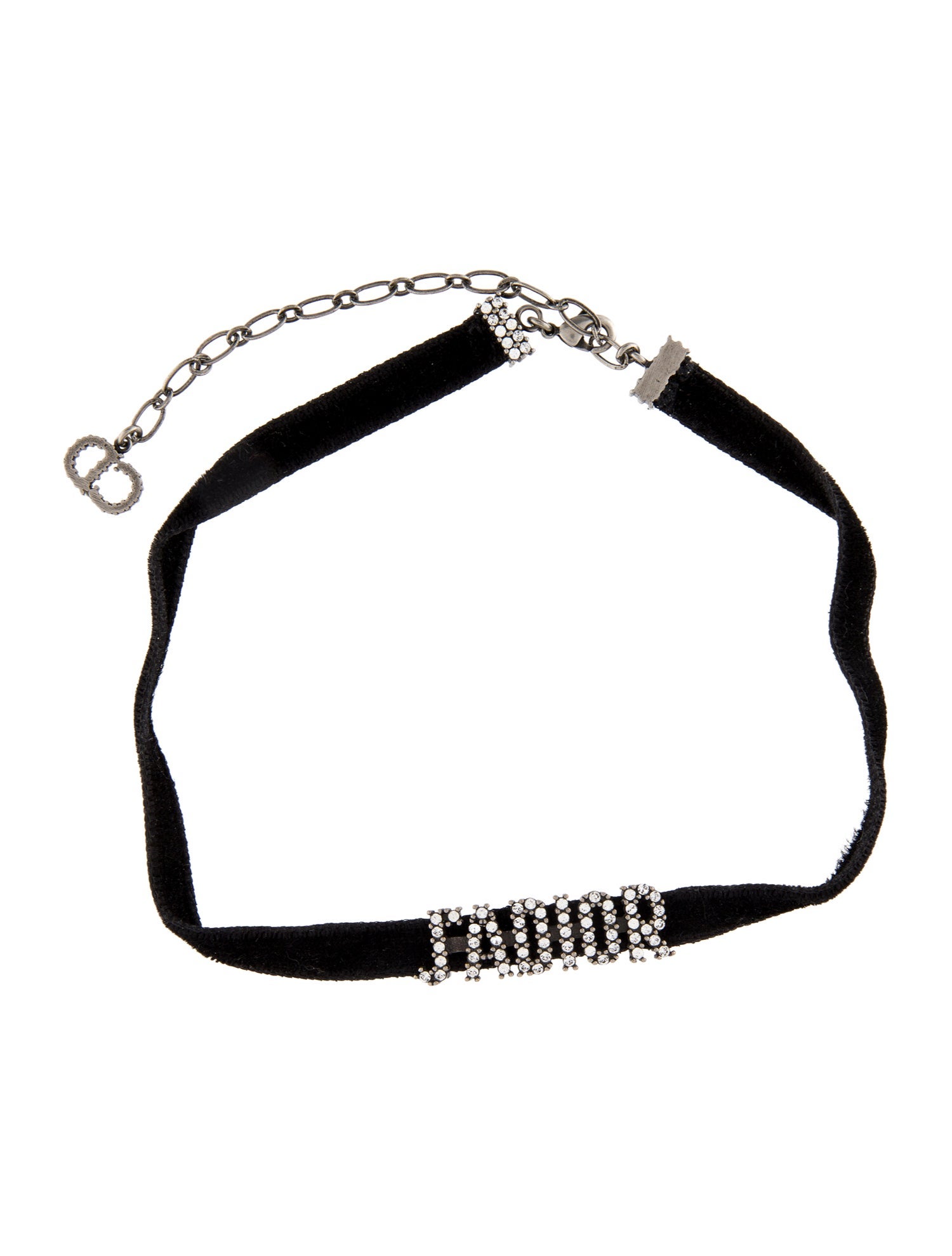 Christian Dior Velvet & Crystal J'ADIOR Choker Necklace