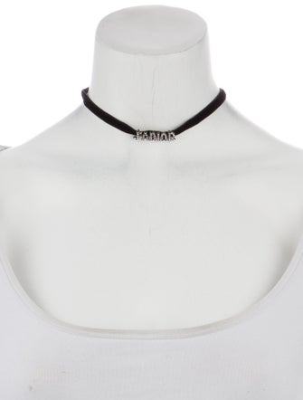 Christian Dior Velvet & Crystal J'ADIOR Choker Necklace