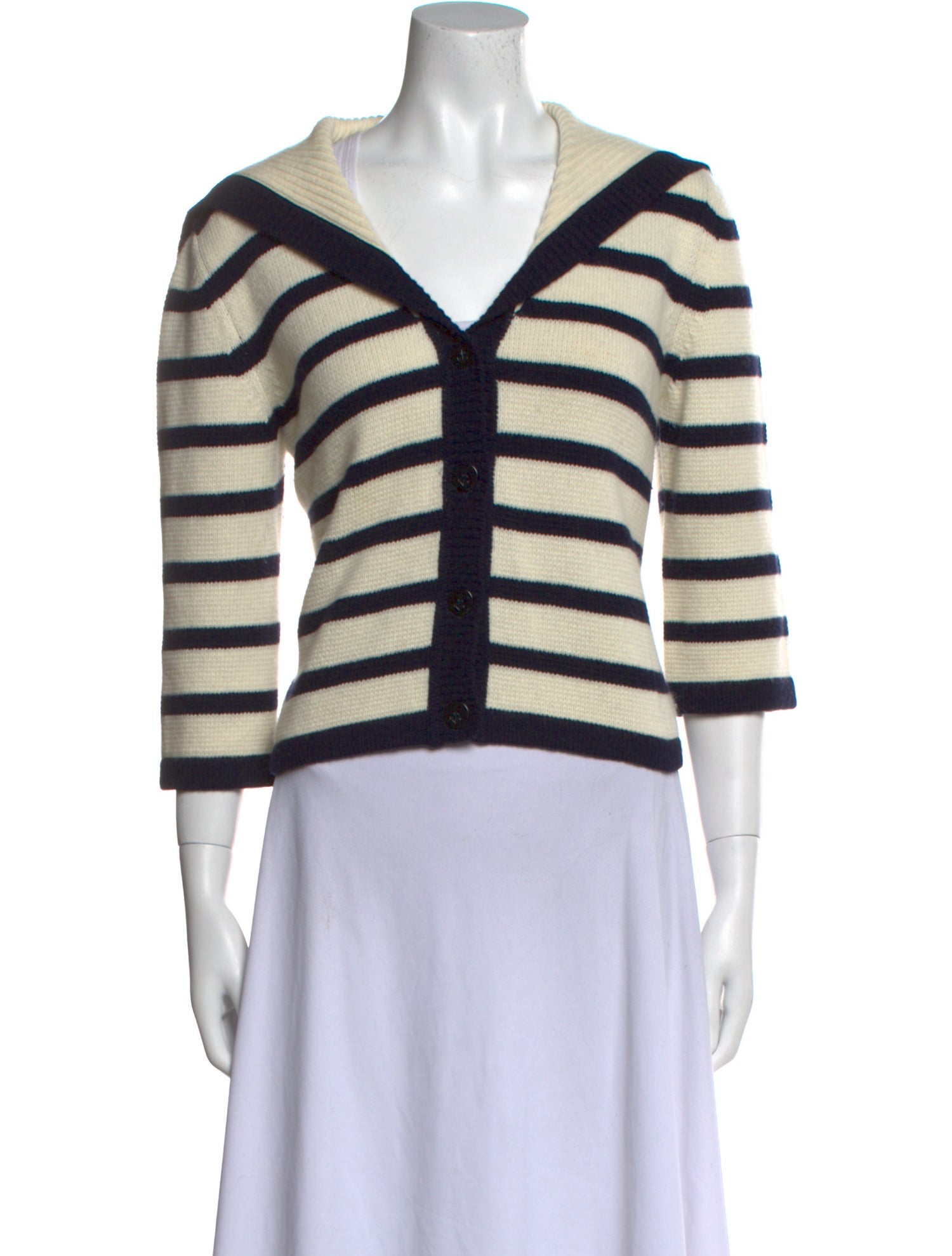 Christian Dior Virgin Wool Striped Sweater