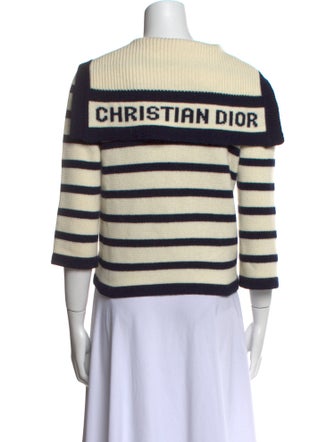 Christian Dior Virgin Wool Striped Sweater