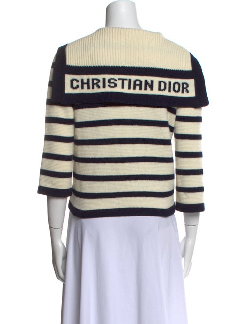 Christian Dior Virgin Wool Striped Sweater