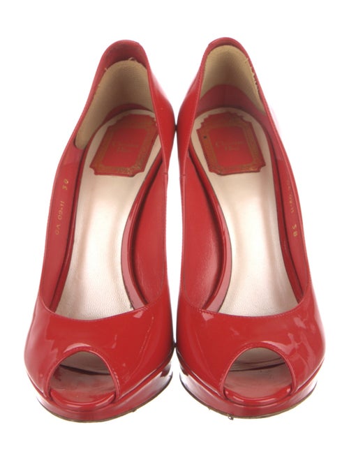 Christian Dior Patent Leather Studded Accents Pumps