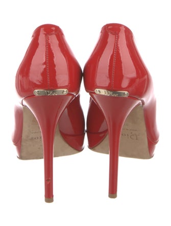 Christian Dior Patent Leather Studded Accents Pumps