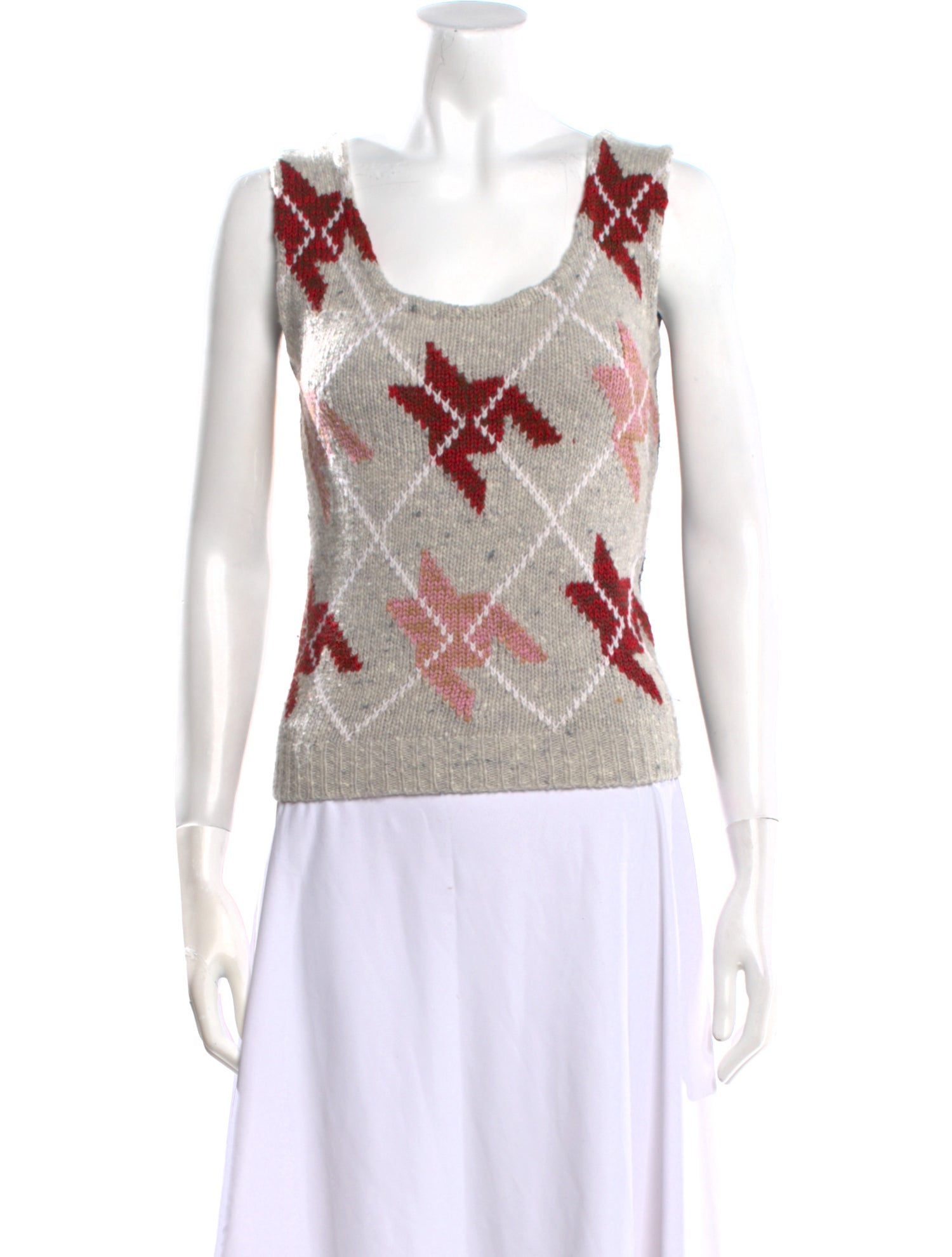 Christian Dior Wool Plaid Print Sweater