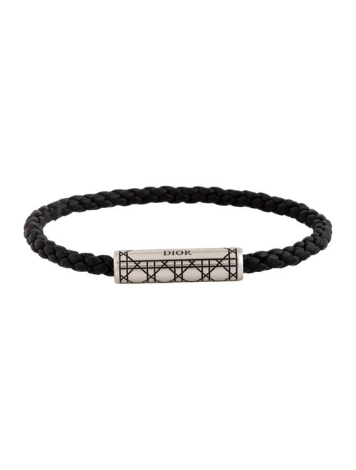 Christian Dior Braided Leather Cannage Wrap Bracelet