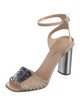 Christian Dior Patent Leather Embroidered Accent Sandals