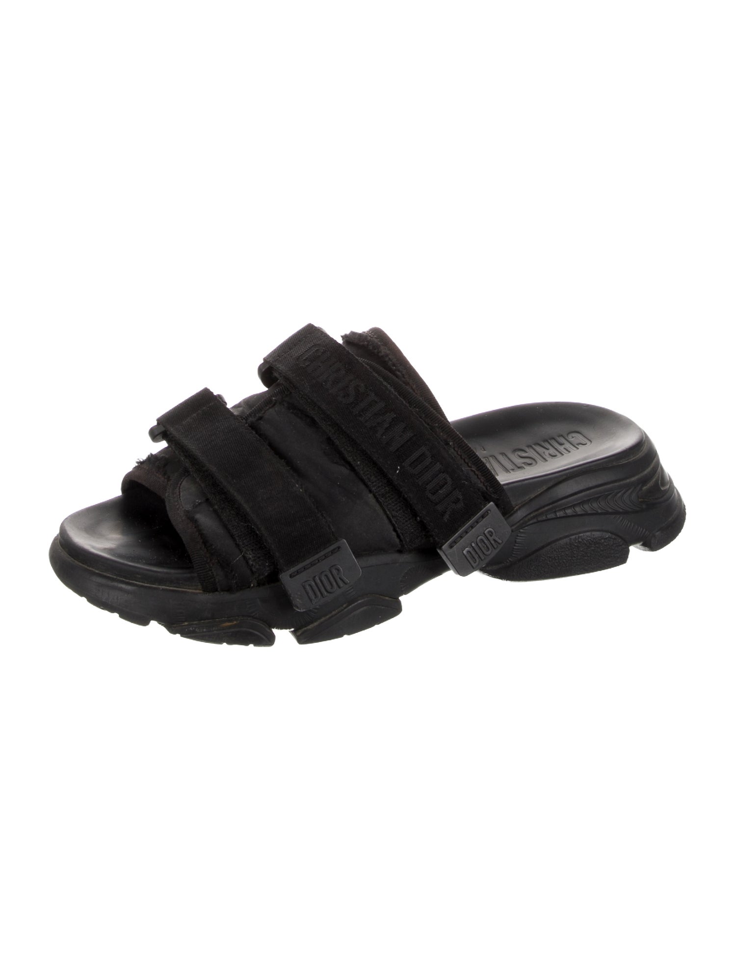 Christian Dior Nylon Grosgrain Trim Slides