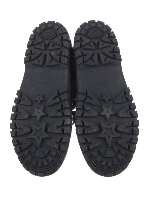 Christian Dior Oblique Jacquard Mesh Accents Combat Boots