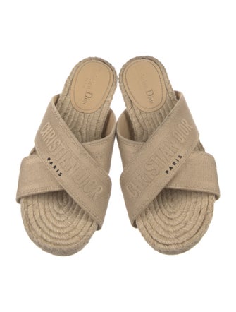 Christian Dior Embroidered Accent Espadrilles