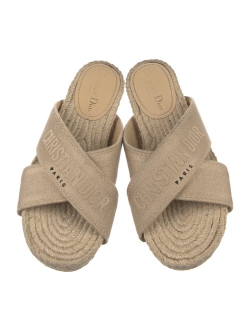 Christian Dior Embroidered Accent Espadrilles