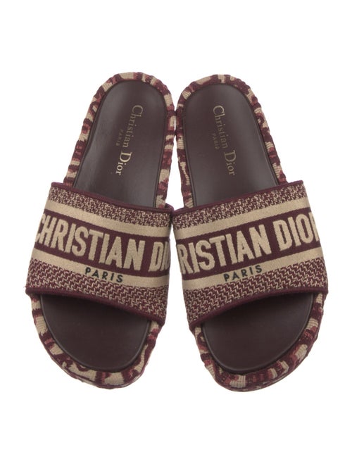 Christian Dior Oblique D-Way Platform Sandals Diorissimo Pattern Slides