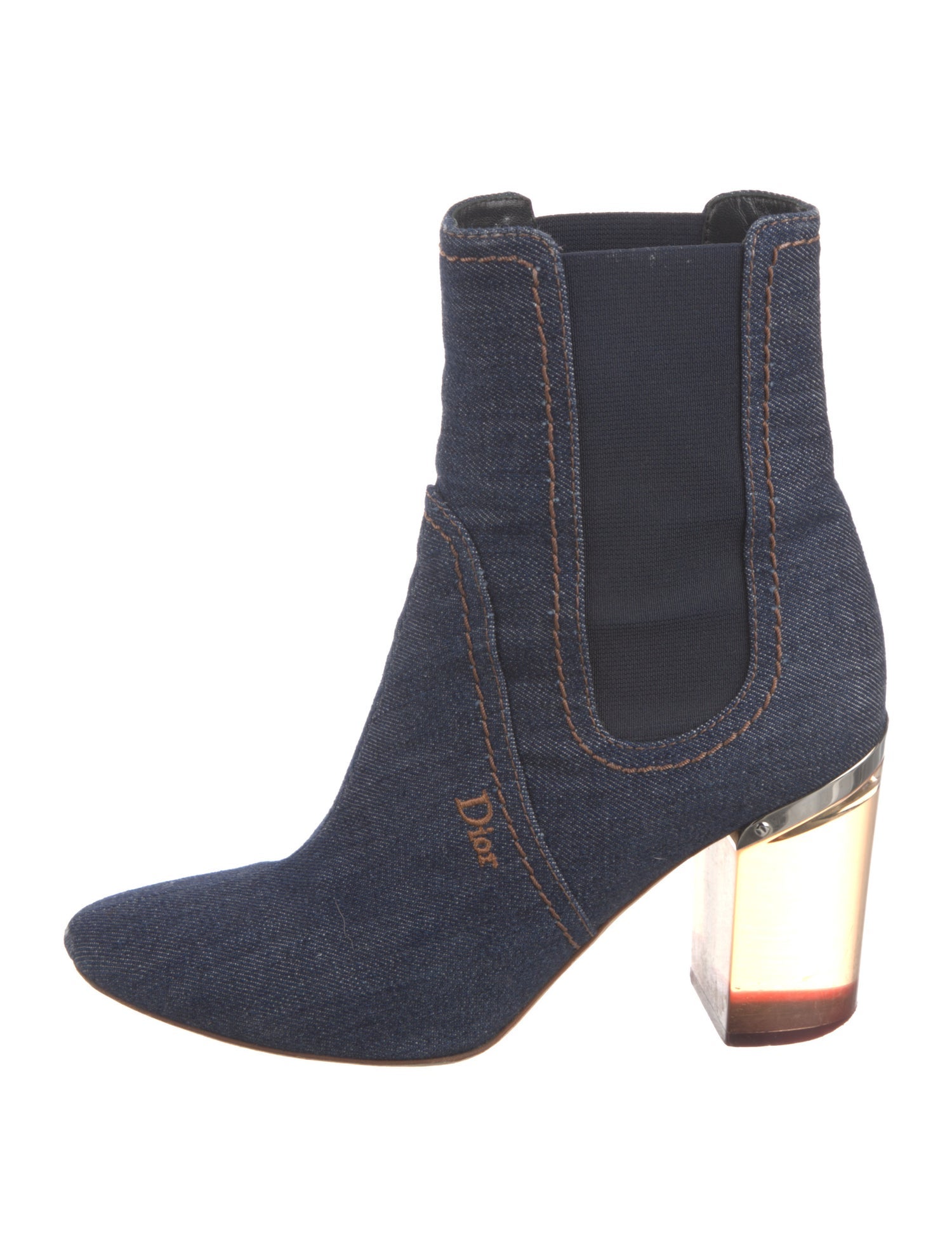Christian Dior Denim Chelsea Boots