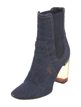 Christian Dior Denim Chelsea Boots