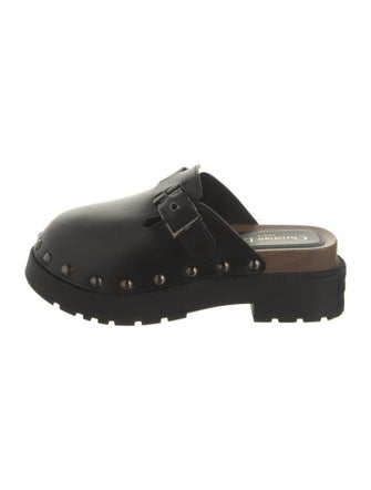 Christian Dior Leather Studded Accents Mules