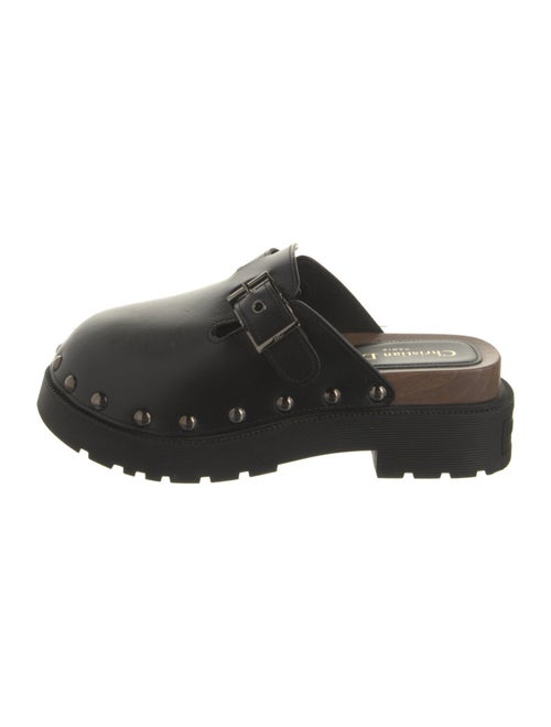 Christian Dior Leather Studded Accents Mules