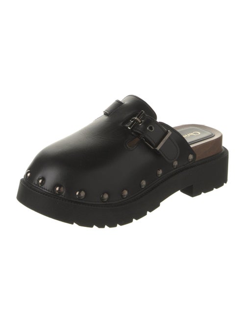 Christian Dior Leather Studded Accents Mules