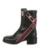 Christian Dior Leather Printed Moto Boots