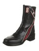 Christian Dior Leather Printed Moto Boots