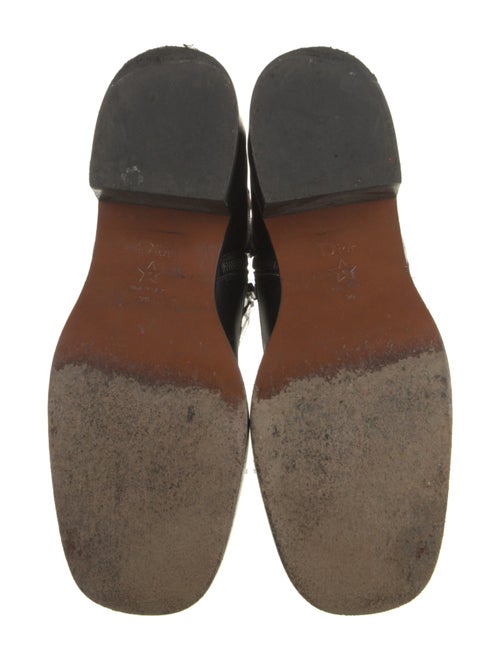 Christian Dior Leather Printed Moto Boots