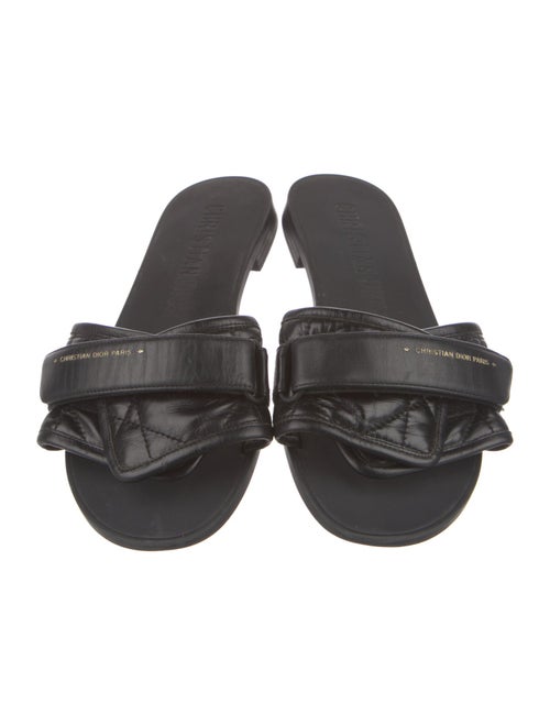 Christian Dior Cannage Pattern Leather Slides