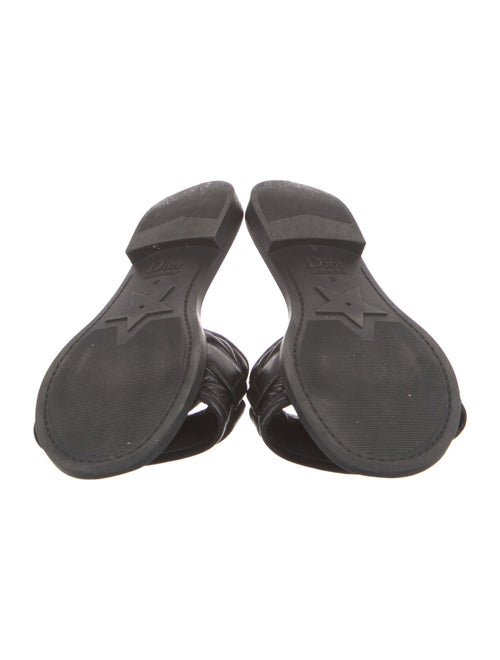 Christian Dior Cannage Pattern Leather Slides