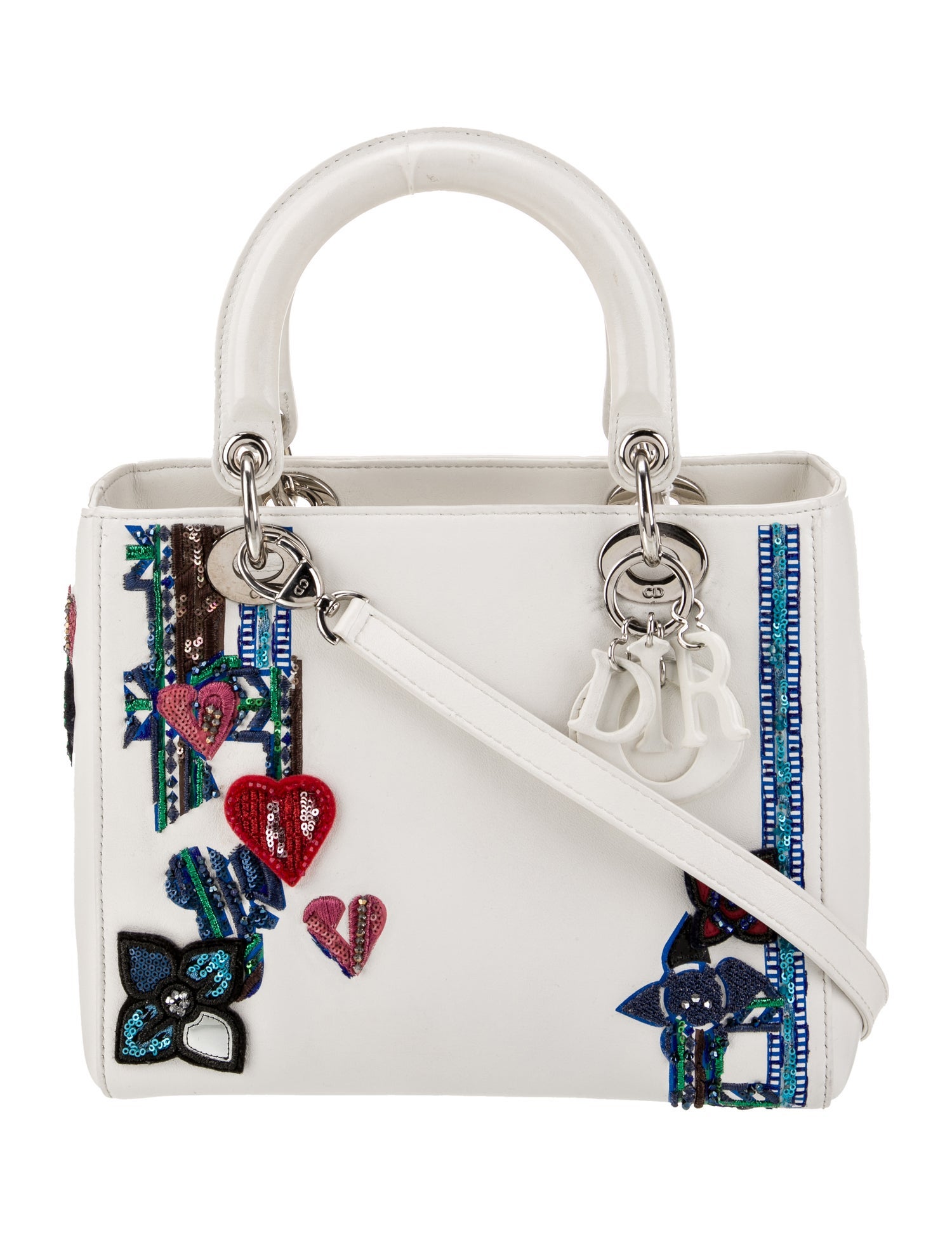 Christian Dior Leather Top Handle Bag Medium