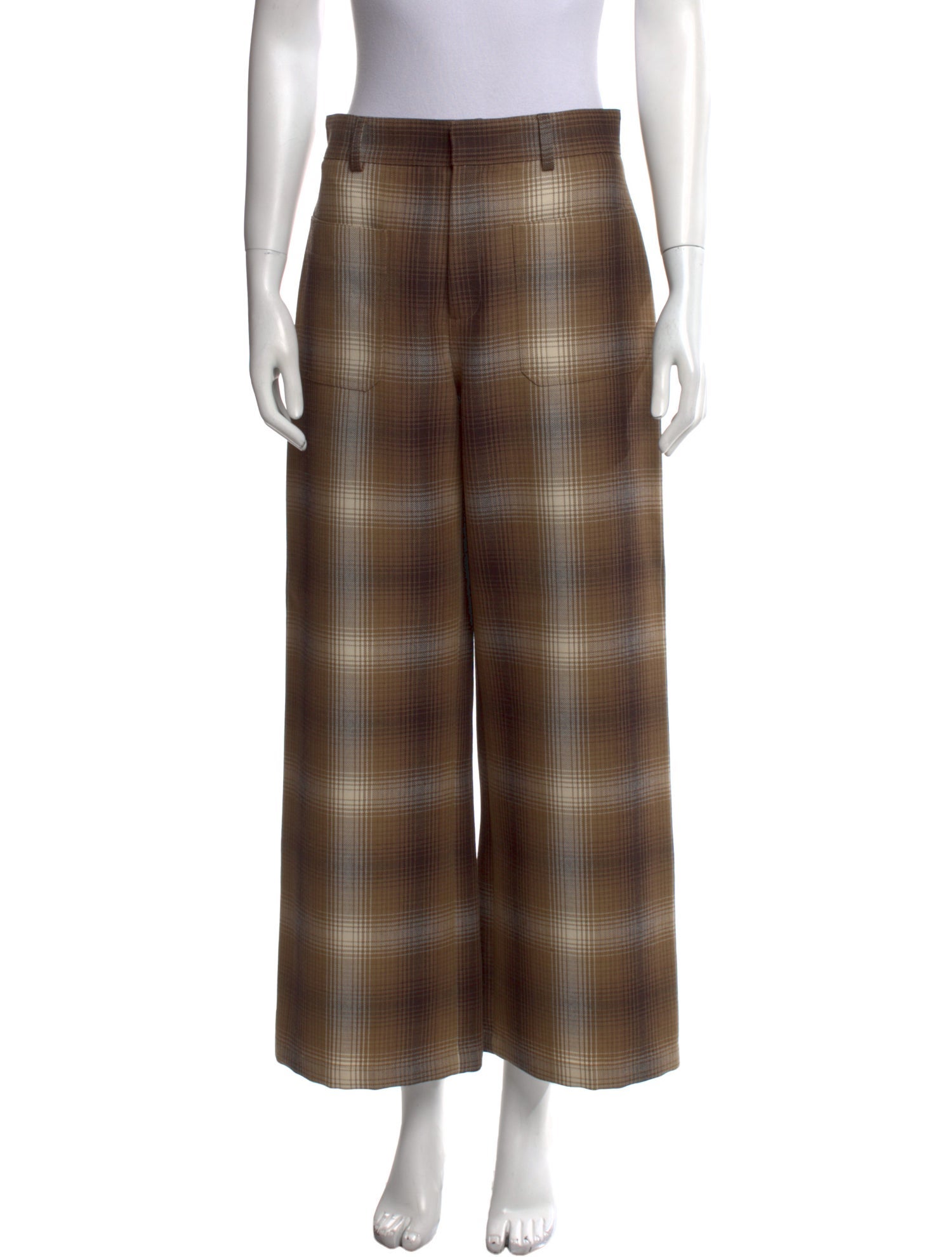 Christian Dior Virgin Wool Wide Leg Pants