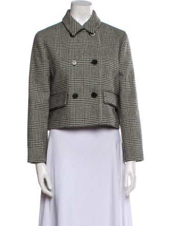 Christian Dior Virgin Wool Plaid Print Evening Jacket