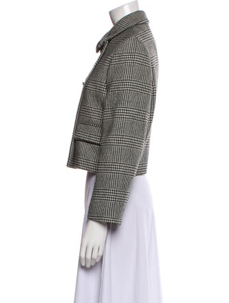 Christian Dior Virgin Wool Plaid Print Evening Jacket