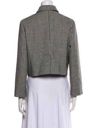 Christian Dior Virgin Wool Plaid Print Evening Jacket