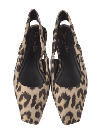 Christian Dior Animal Print Slingback Flats
