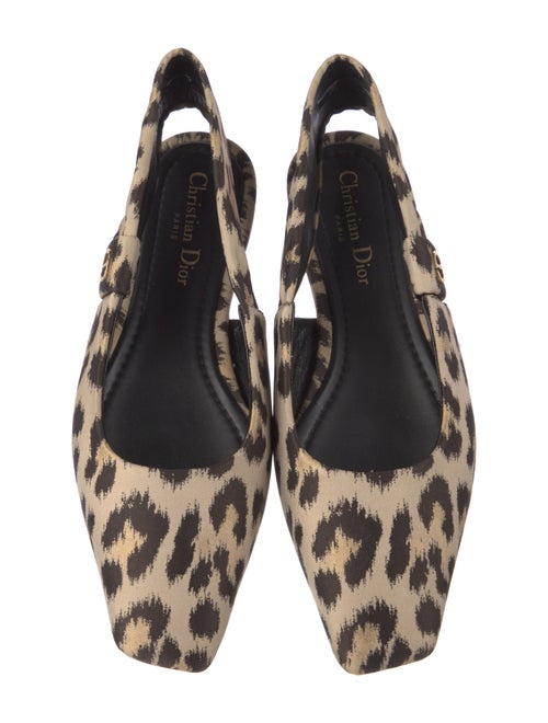 Christian Dior Animal Print Slingback Flats