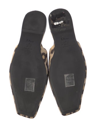 Christian Dior Animal Print Slingback Flats
