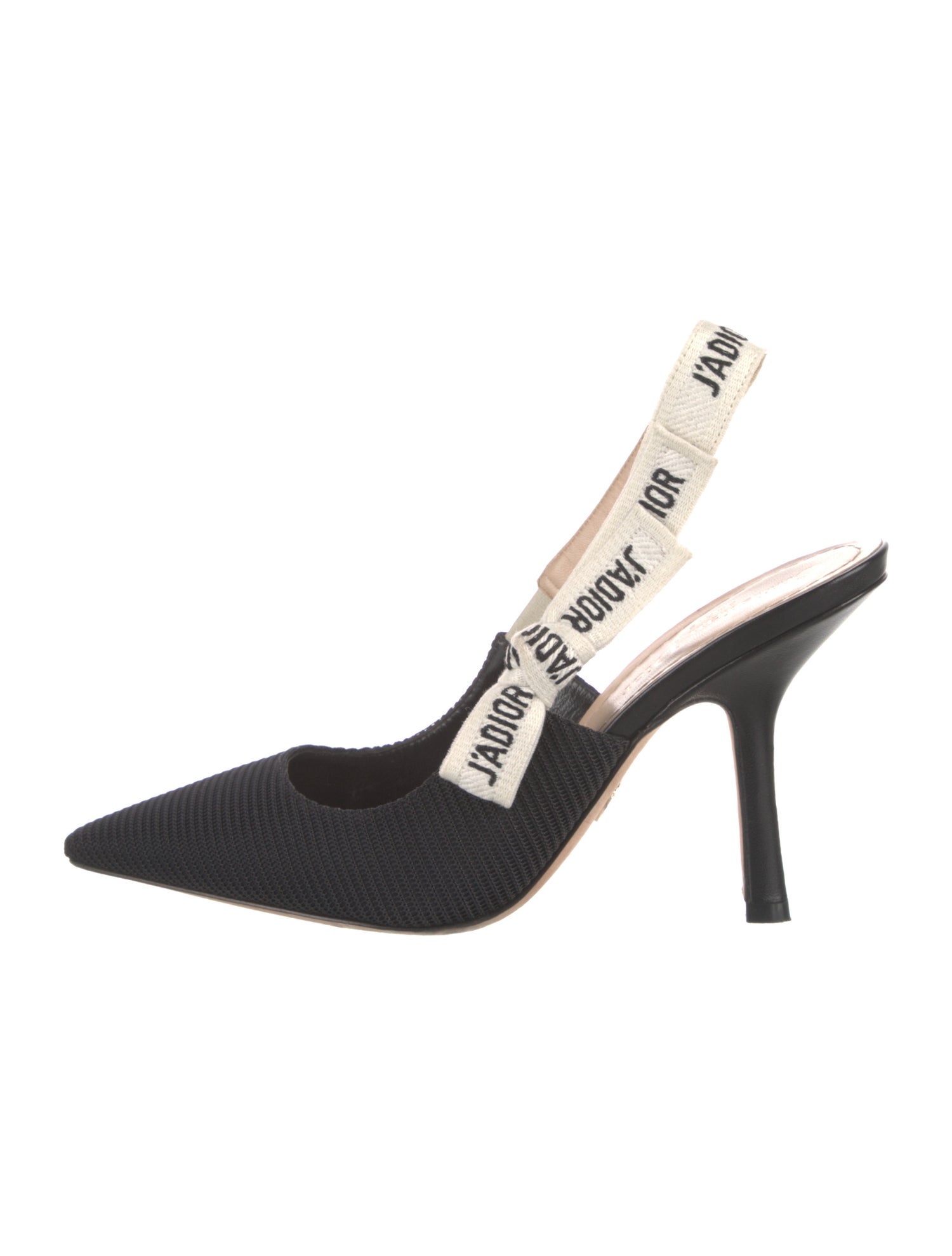 Christian Dior Graphic Print Bow Accents Slingback Pumps