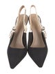 Christian Dior Graphic Print Bow Accents Slingback Pumps