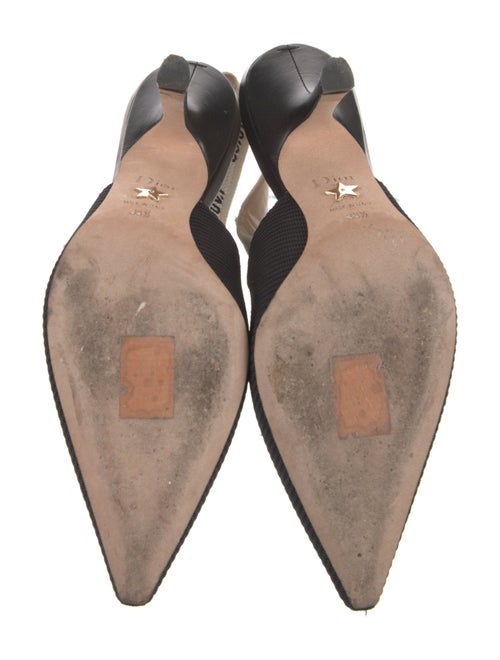 Christian Dior Graphic Print Bow Accents Slingback Pumps