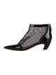 Christian Dior Patent Leather Mesh Accents Boots