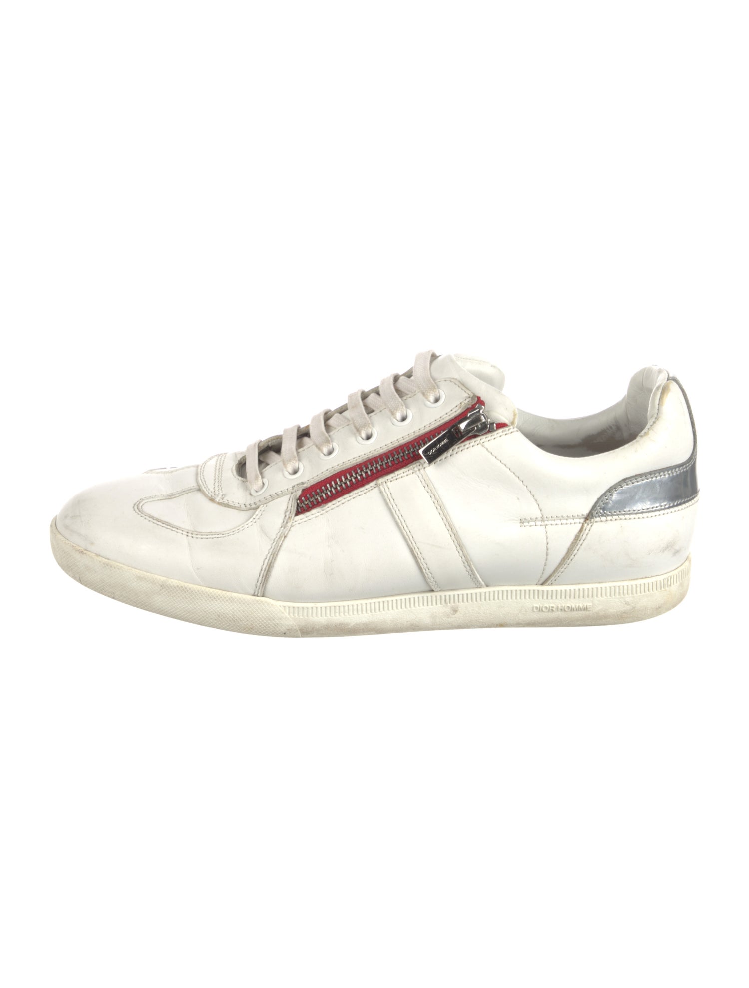 Dior Homme Leather Colorblock Pattern Sneakers