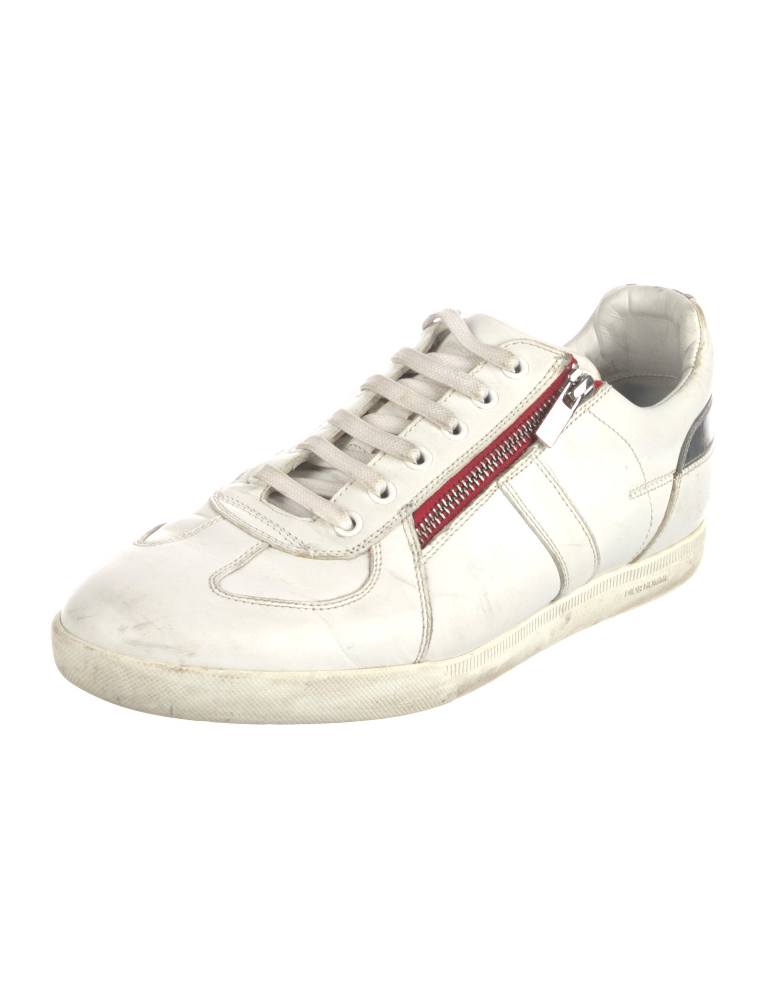 Dior Homme Leather Colorblock Pattern Sneakers