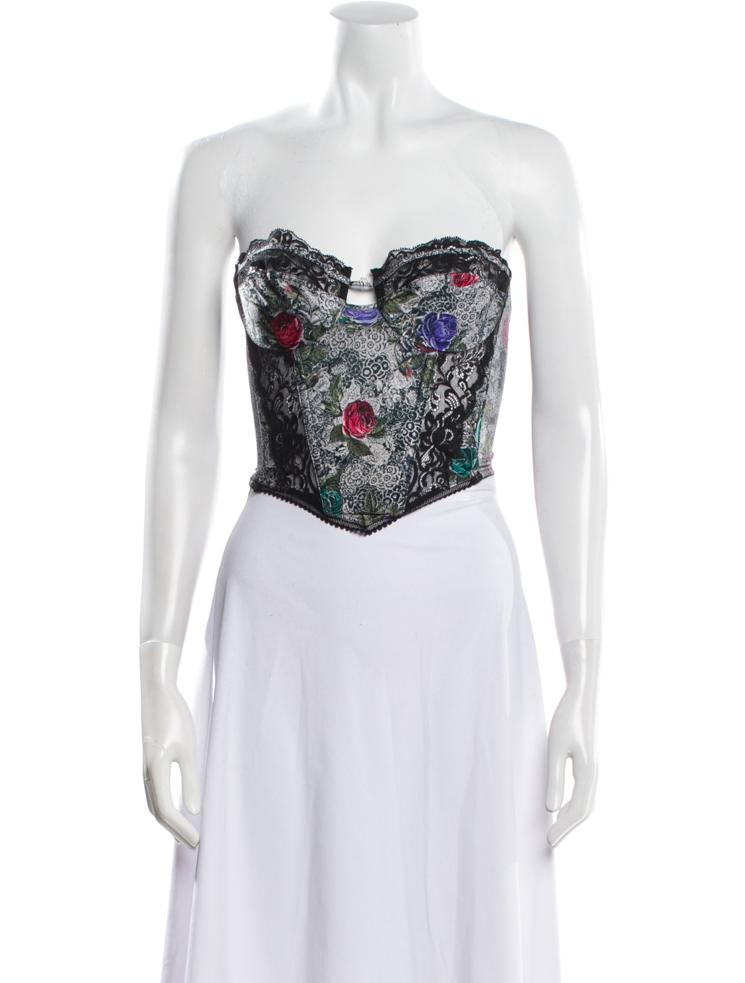 Christian Dior Vintage Floral Print Crop Top