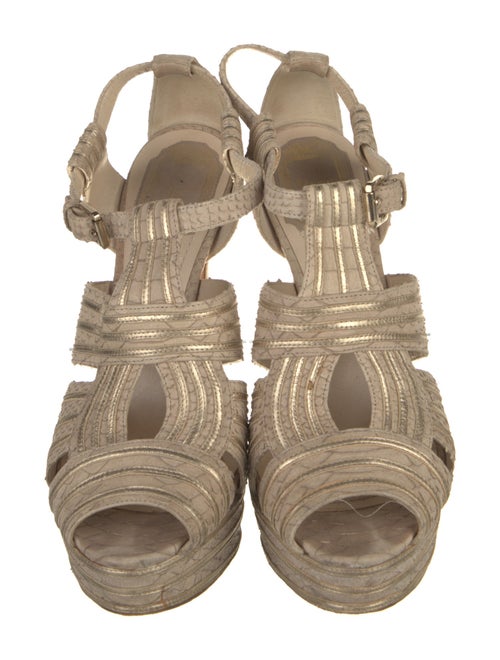 Christian Dior Leather Leather Trim Embellishment T-Strap Pumps